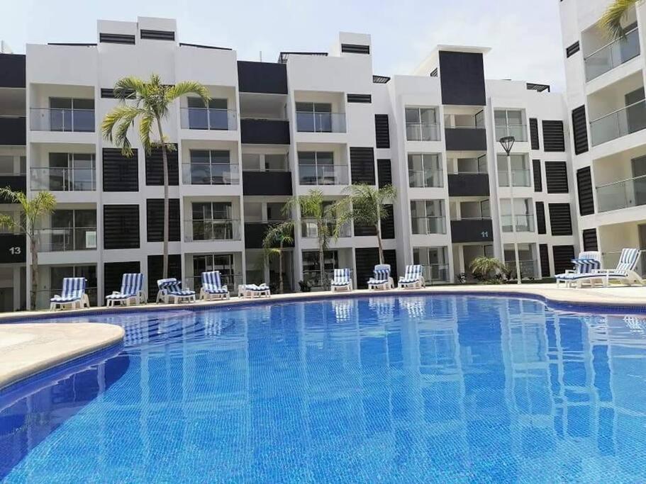 Ferienwohnung Departamento De Lujo En Manzanillo, Planta Baja Frente A La Alberca Exterior foto